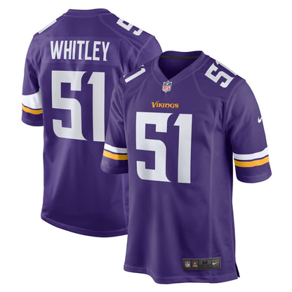Benton Whitley Minnesota Vikings Nike Home Game   Jersey - Purple