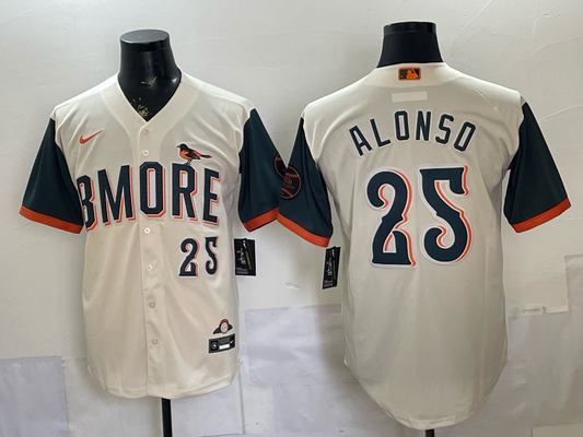 Men's Baltimore Orioles Pete Alonso #25 Cream 2026 City Connect Stadium Jersey