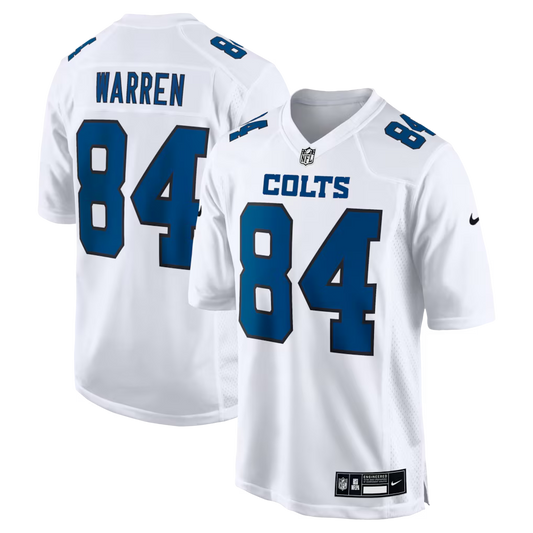 Men's Indianapolis Colts Tyler Warren Nike White Fashion Game Jersey