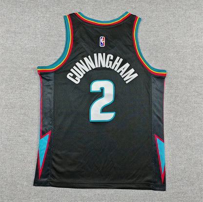 Youth Cade Cunningham Detroit Pistons #2 City Edition Embroidered  Jersey