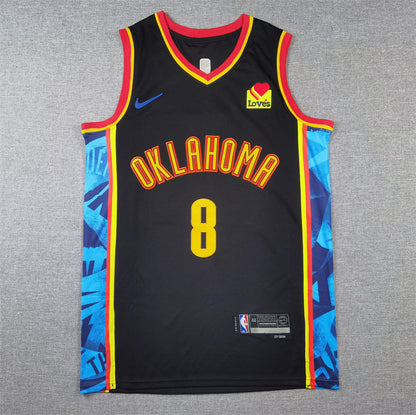 Unisex Oklahoma City Thunder Jalen Williams 2024/25 Embroidered Swingman Jersey City Edition