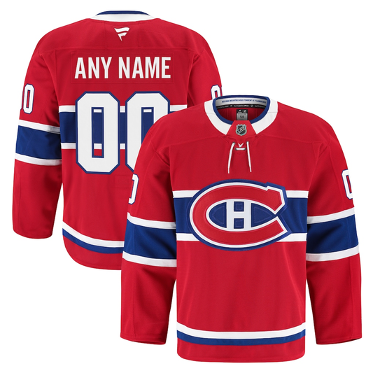 Men's Montreal Canadiens  Red Custom Jersey