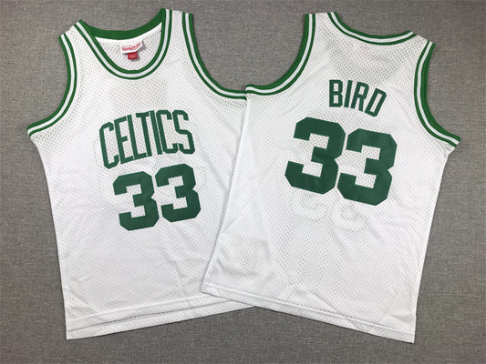 Youth Larry Bird Boston Celtics #33 Embroidered Jersey