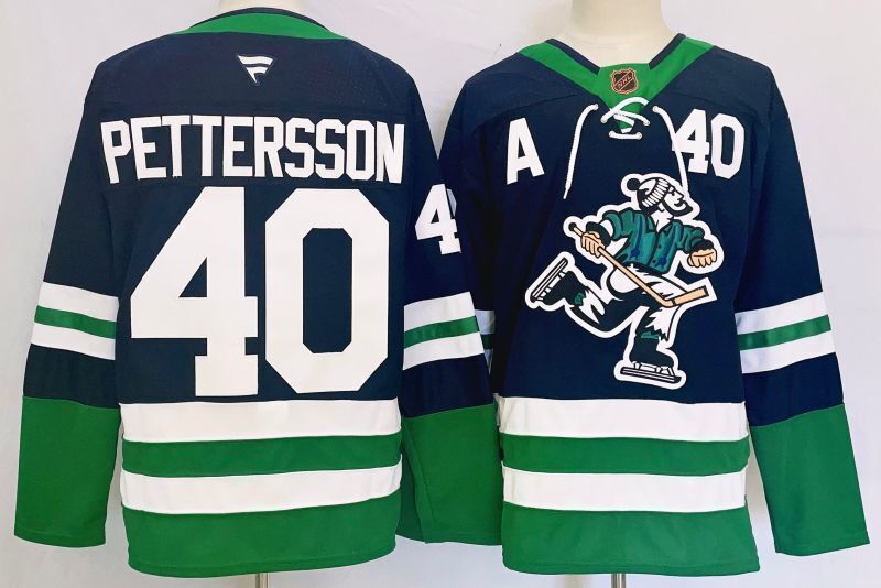 Men's Vancouver Canucks Elias Pettersson #40 Blue Player Jersey