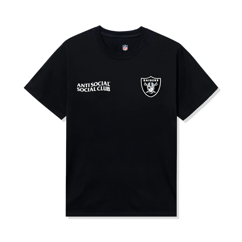 Las Vegas Raiders AntiSocialSocialClub x NFL Black Team T-Shirt
