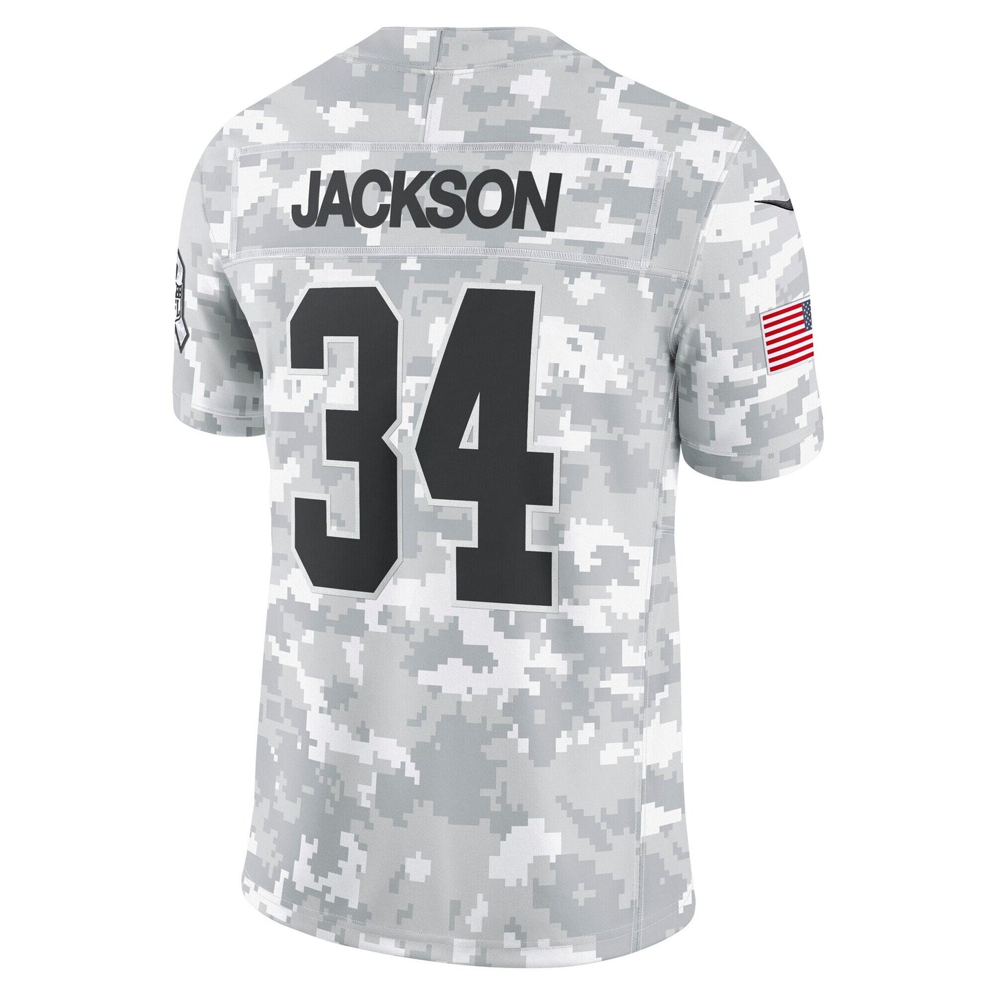 Bo Jackson Las Vegas Raiders Nike 2024 Salute to Service Retired   Limited Jersey - Arctic Camo
