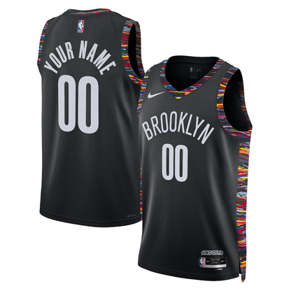 Brooklyn Nets Nike Black 2025/26 City Edition Swingman Custom Jersey