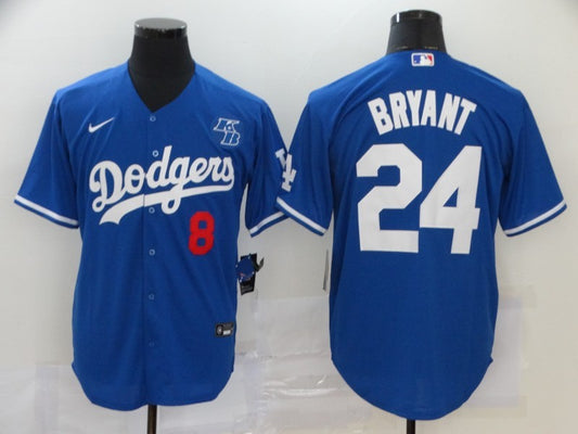 Men's Los Angeles Dodgers Kris Bryant #8-24 Blue Replica Baseball Jersey