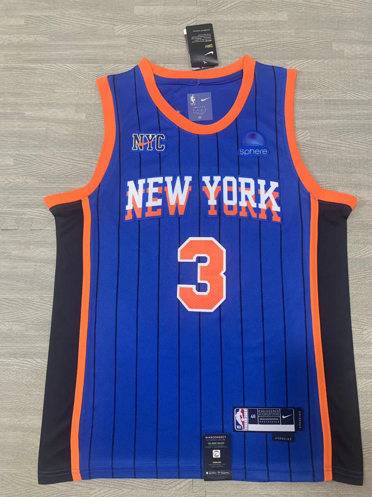 Knicks #3 Blue City Edition Jersey