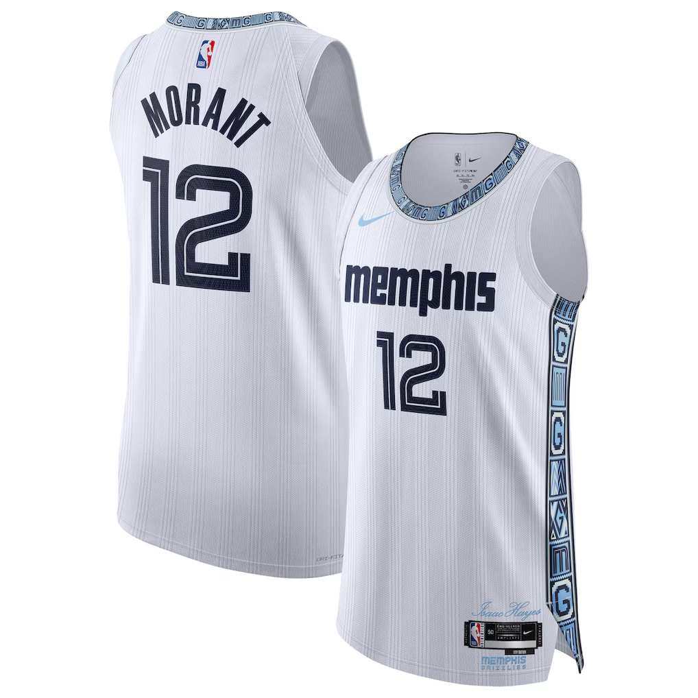 Memphis Grizzlies Ja Morant Nike White 2025/26 Player Jersey - City Edition