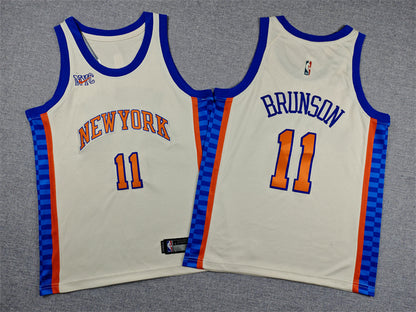 Youth Jalen Brunson New York Knicks #11 City Edition Embroidered Jersey