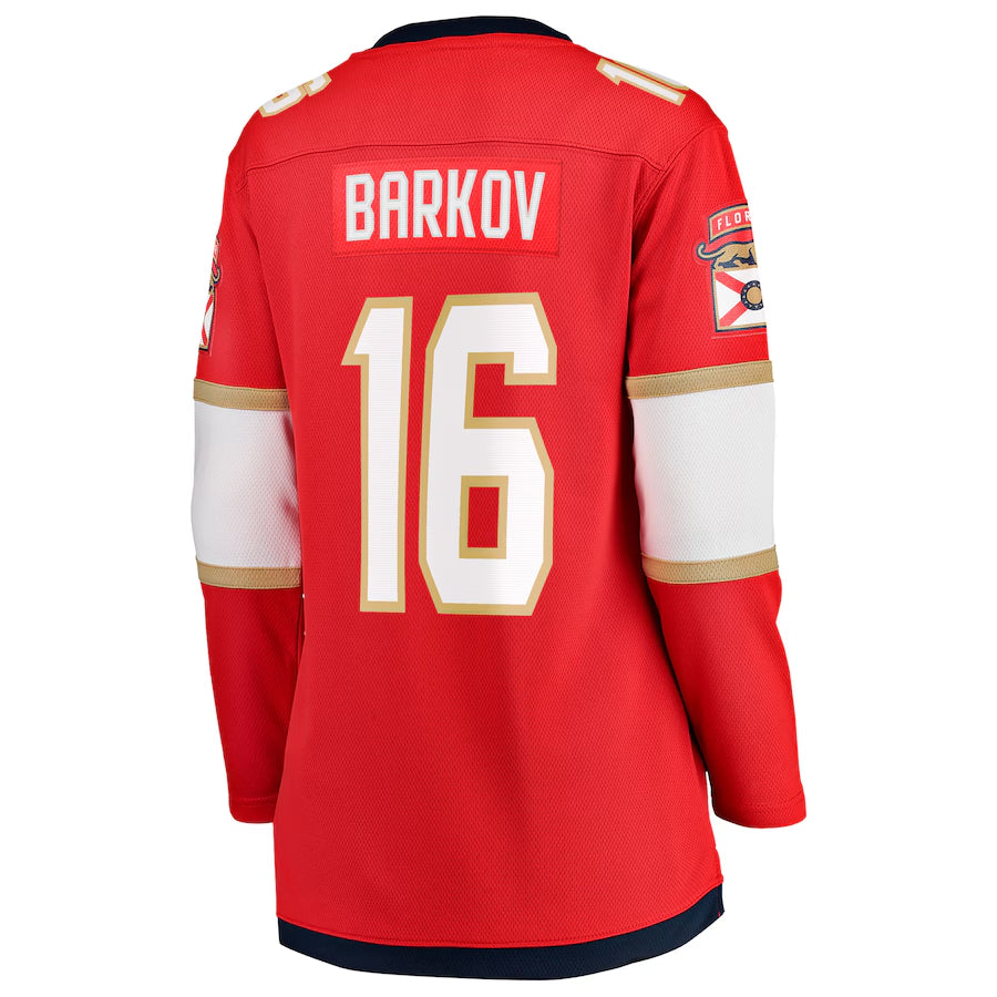 Women's Florida Panthers Aleksander Barkov Fanatics Red 2025 Stanley Cup Final Home Breakaway Player Jersey