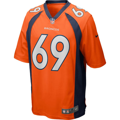 Mark Schlereth Denver Broncos Nike Game Retired   Jersey - Orange