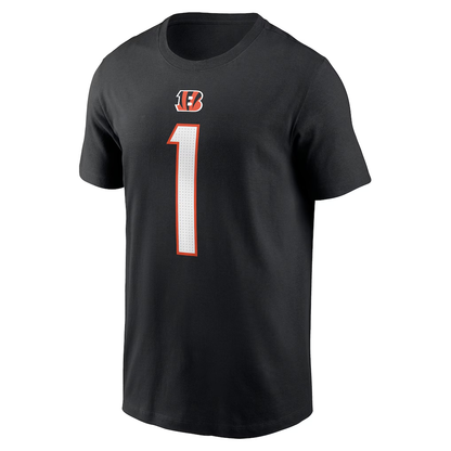 Men's Cincinnati Bengals Ja'Marr Chase Nike Black Player Name & Number T-Shirt