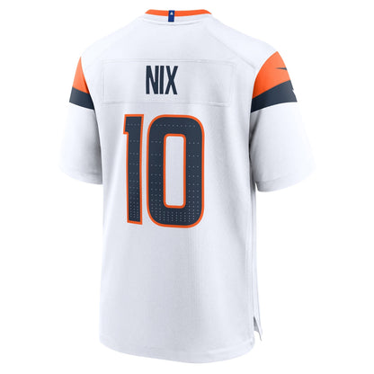 Bo Nix Denver Broncos Nike Game Jersey -  White