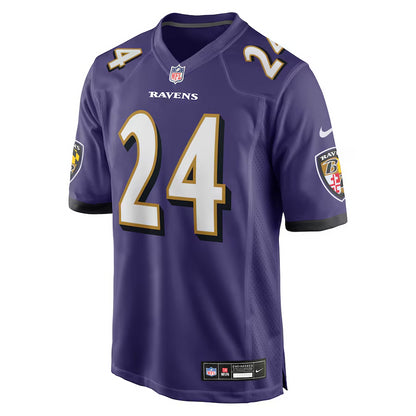 Men's Baltimore Ravens Malaki Starks Nike Purple 2025 NFL Draft First Round Pick Game Jersey
