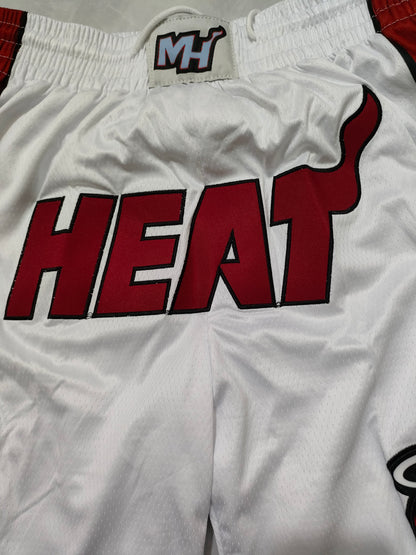 Miami Heat White Regular Pocket Shorts