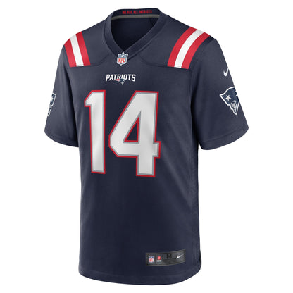 Tristan Vizcaino New England Patriots Nike Home Game   Jersey - Navy