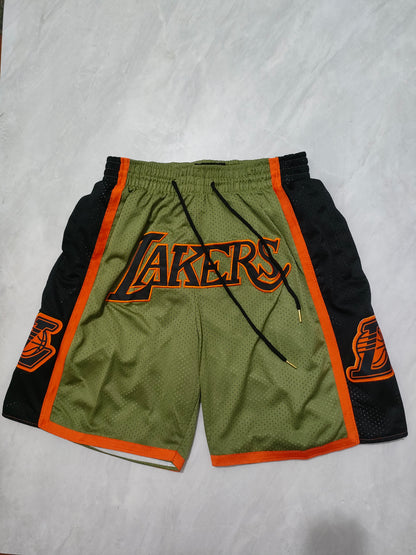JUST DON Los Angeles Lakers Green Pocket Shorts