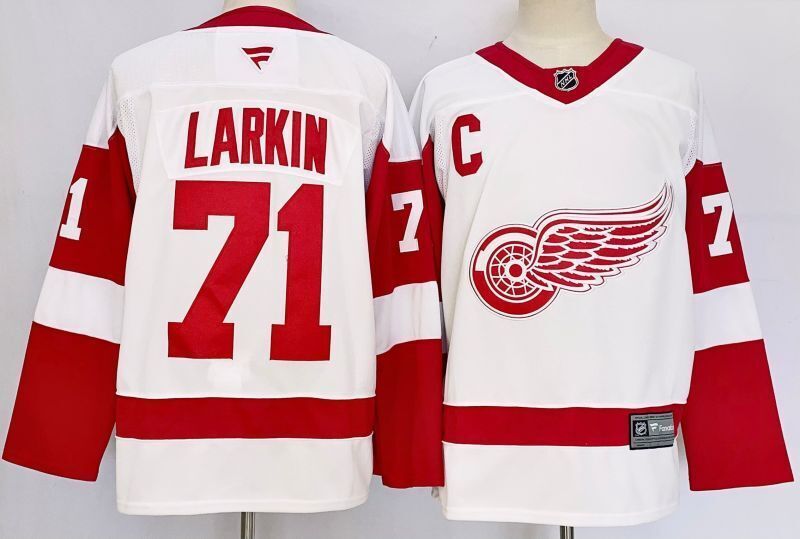 Men's Detroit Red Wings Dylan Larkin #71  White Player Jersey
