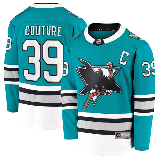 Men's San Jose Sharks Logan Couture #39 Teal Breakaway Jersey