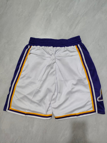 Los Angeles Lakers White Regular Pocket Shorts
