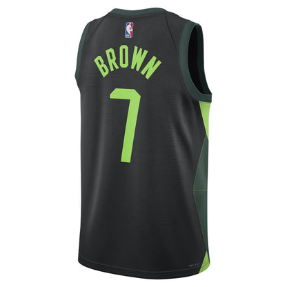 Unisex Boston Celtics Jaylen Brown Black 2024/25 Swingman Jersey - City Edition