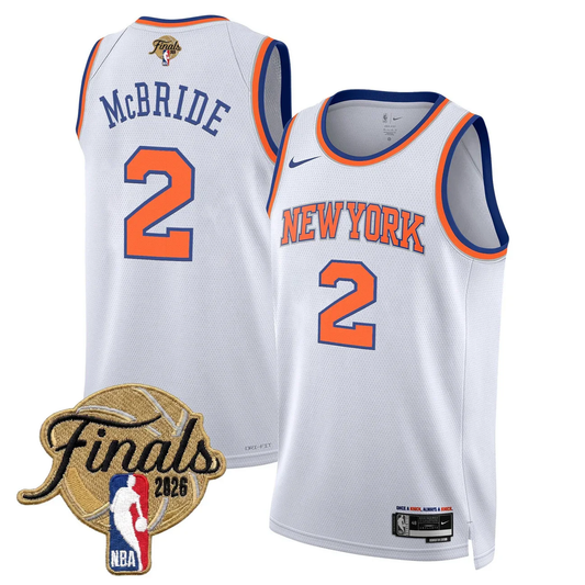 Miles McBride #2 New York Knicks 2026 Finals Swingman White Jersey - All Stitched