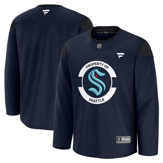 Men's Seattle Kraken Navy Practice Blank Jersey