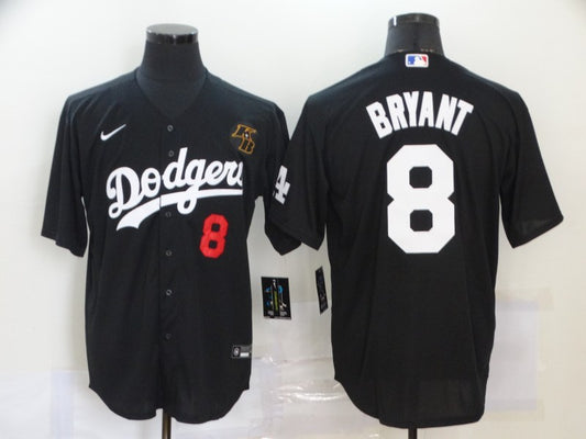 Men's Los Angeles Dodgers Kris Bryant #8 Black Replica Baseball Jersey