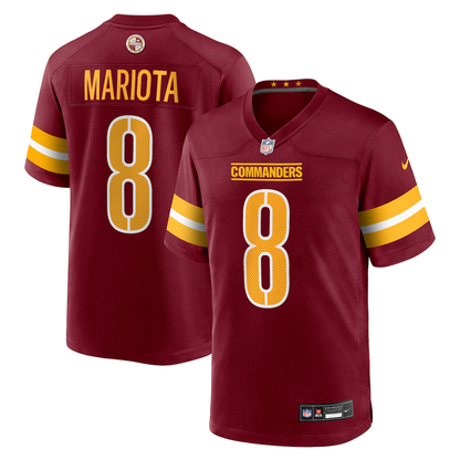 Men's Nike Marcus Mariota Burgundy Washington Commanders Team Game Jersey