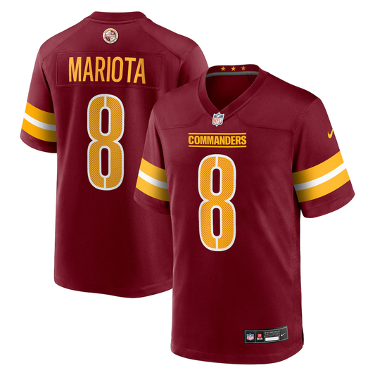 Men's Nike Marcus Mariota Burgundy Washington Commanders Team Game Jersey