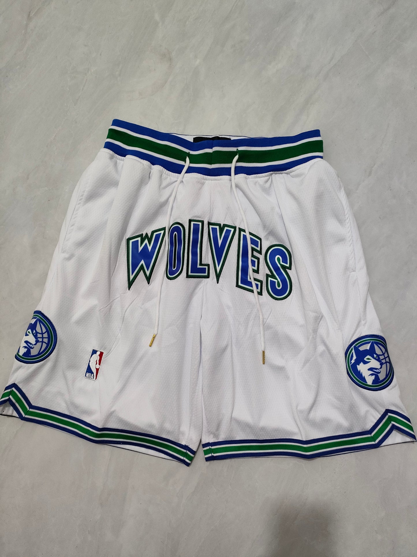 Minnesota Timberwolves White Classic Edition Pocket Shorts