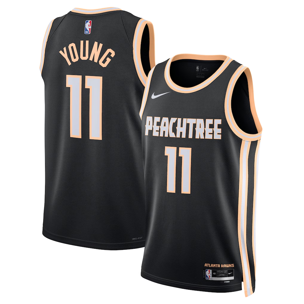 Atlanta Hawks Trae Young Nike Black 2025/26 Swingman Jersey - City Edition
