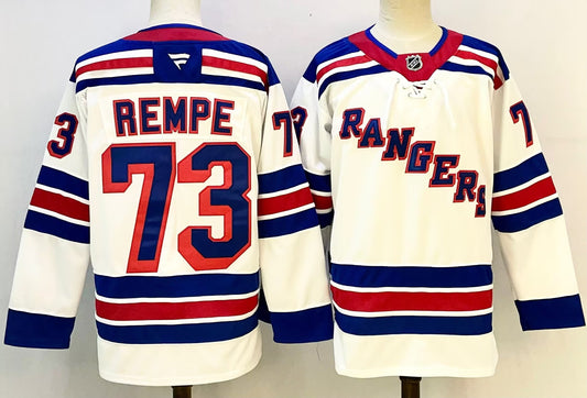 Men's New York Rangers Matt Rempe #73 Fanatics White Away Breakaway Player Jersey