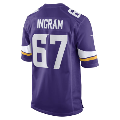 Ed Ingram Minnesota Vikings Nike Game   Jersey - Purple