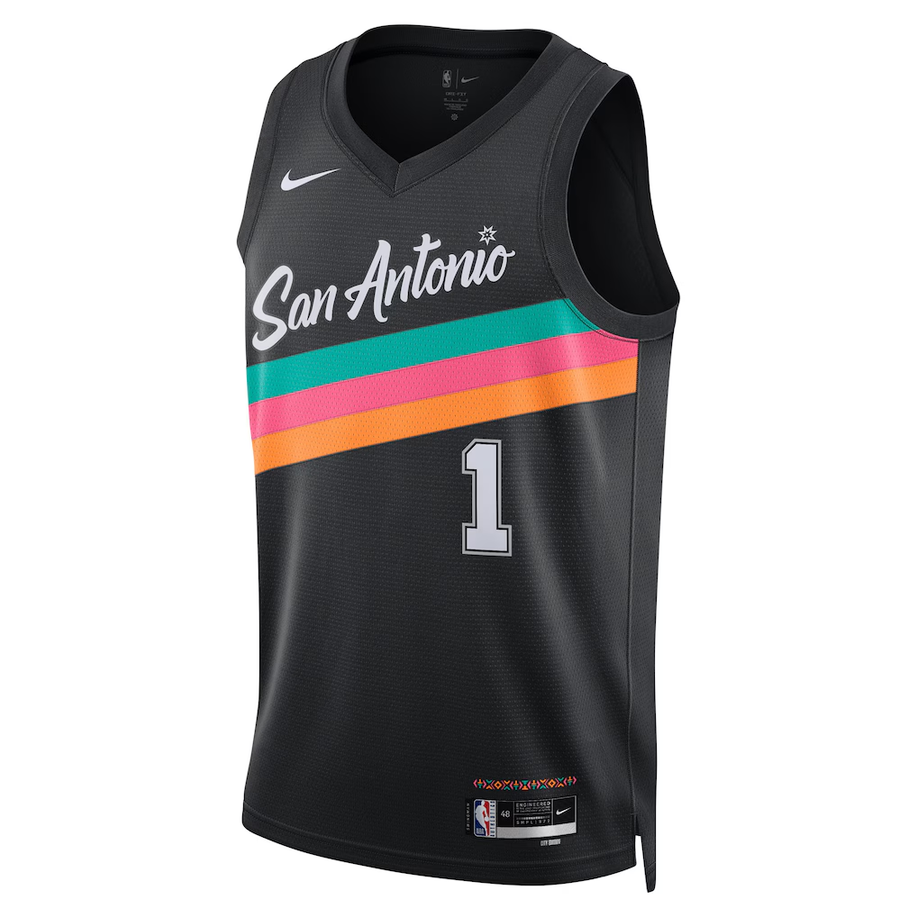 San Antonio Spurs Victor Wembanyama Nike Black 2025/26 Swingman Jersey - City Edition