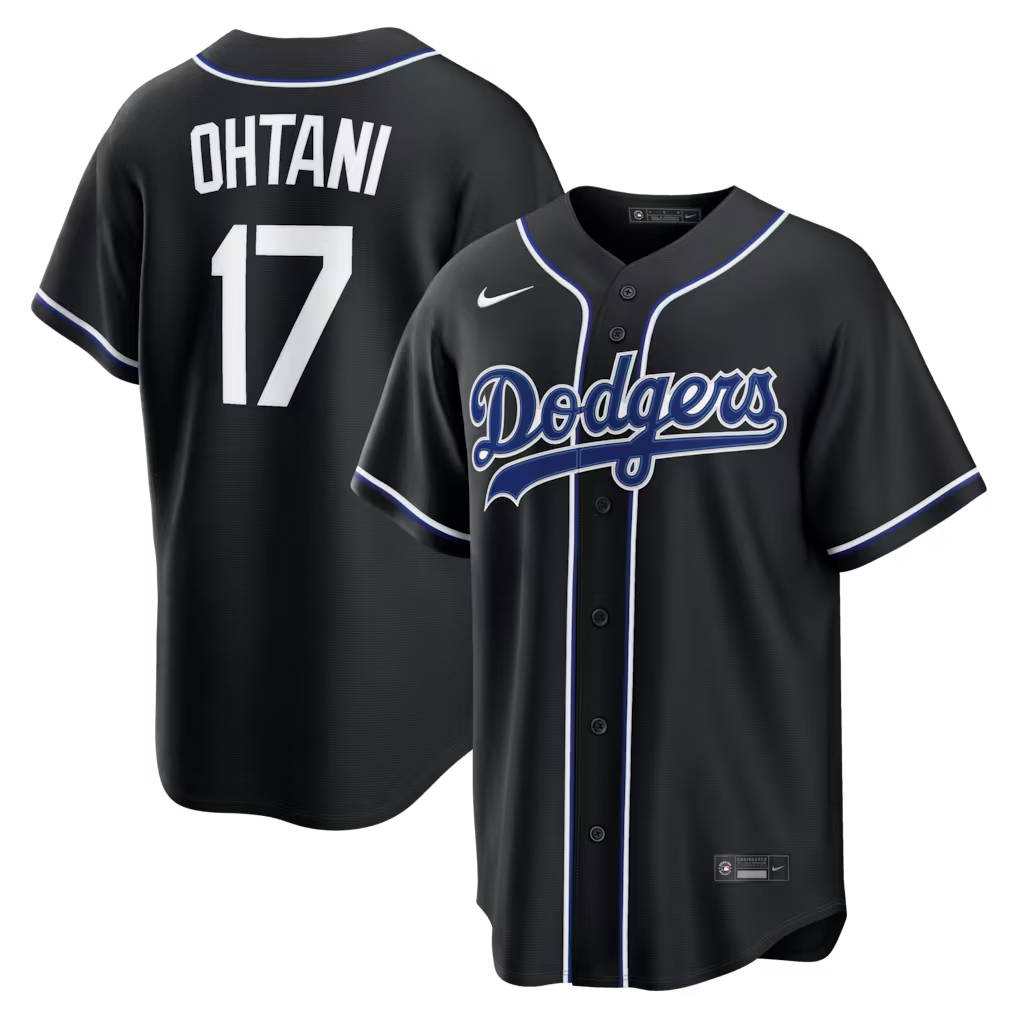 Men's Los Angeles Dodgers Shohei Ohtani #17 Black Player Jersey Joint Edition
