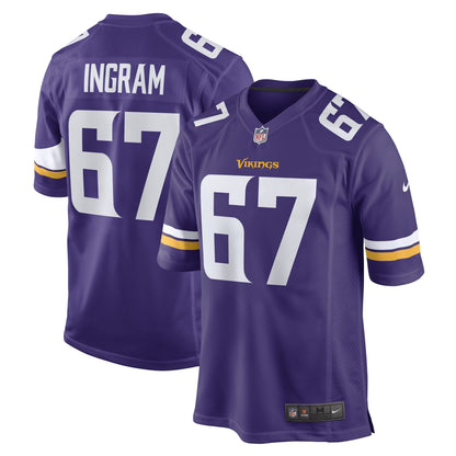 Ed Ingram Minnesota Vikings Nike Game   Jersey - Purple