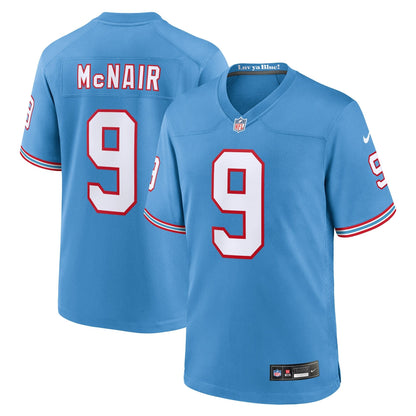Steve McNair Tennessee Titans Nike Oilers Throwback Retired   Game Jersey - Light Blue