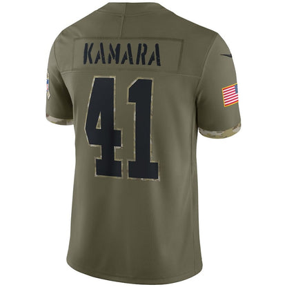 Alvin Kamara New Orleans Saints 2022 Salute To Service Limited Jersey - Olive