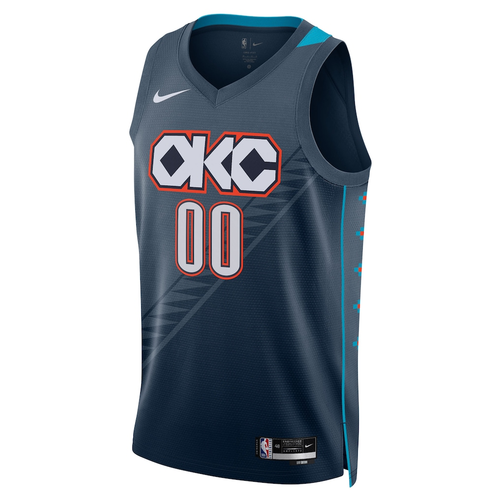 Oklahoma City Thunder Nike Blue 2025/26 City Edition Swingman Custom Jersey
