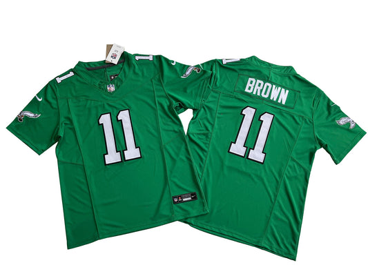 Philadelphia Eagles 11# A.J. Brown  Limited Jersey-retro green