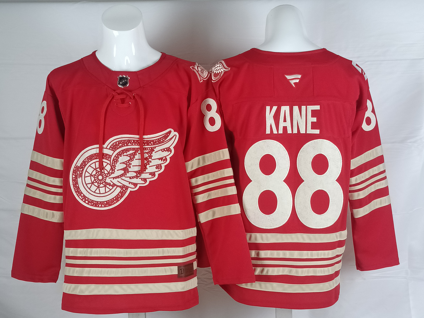 Men's Detroit Red Wings Patrick Kane #88  Red Centennial Premium Player Jersey