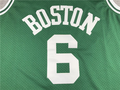 Boston Celtics #6 Throwback — Embroidered Jersey