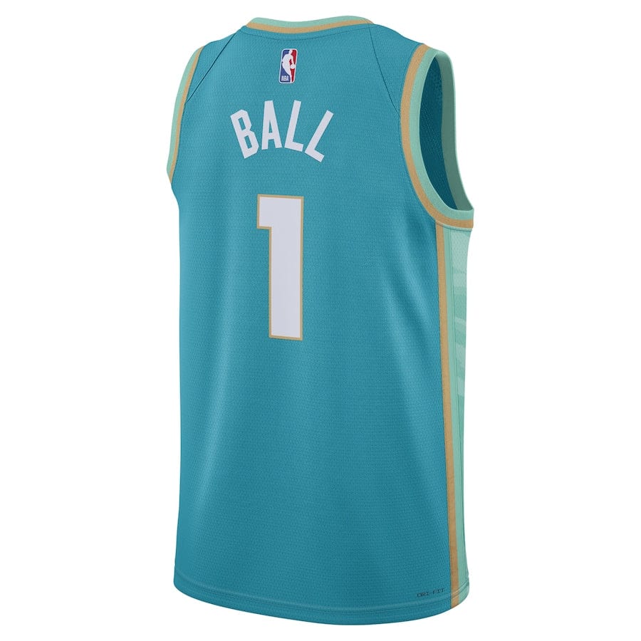 Charlotte Hornets LaMelo Ball Jordan  Teal2023-2024 season Jersey - City Edition