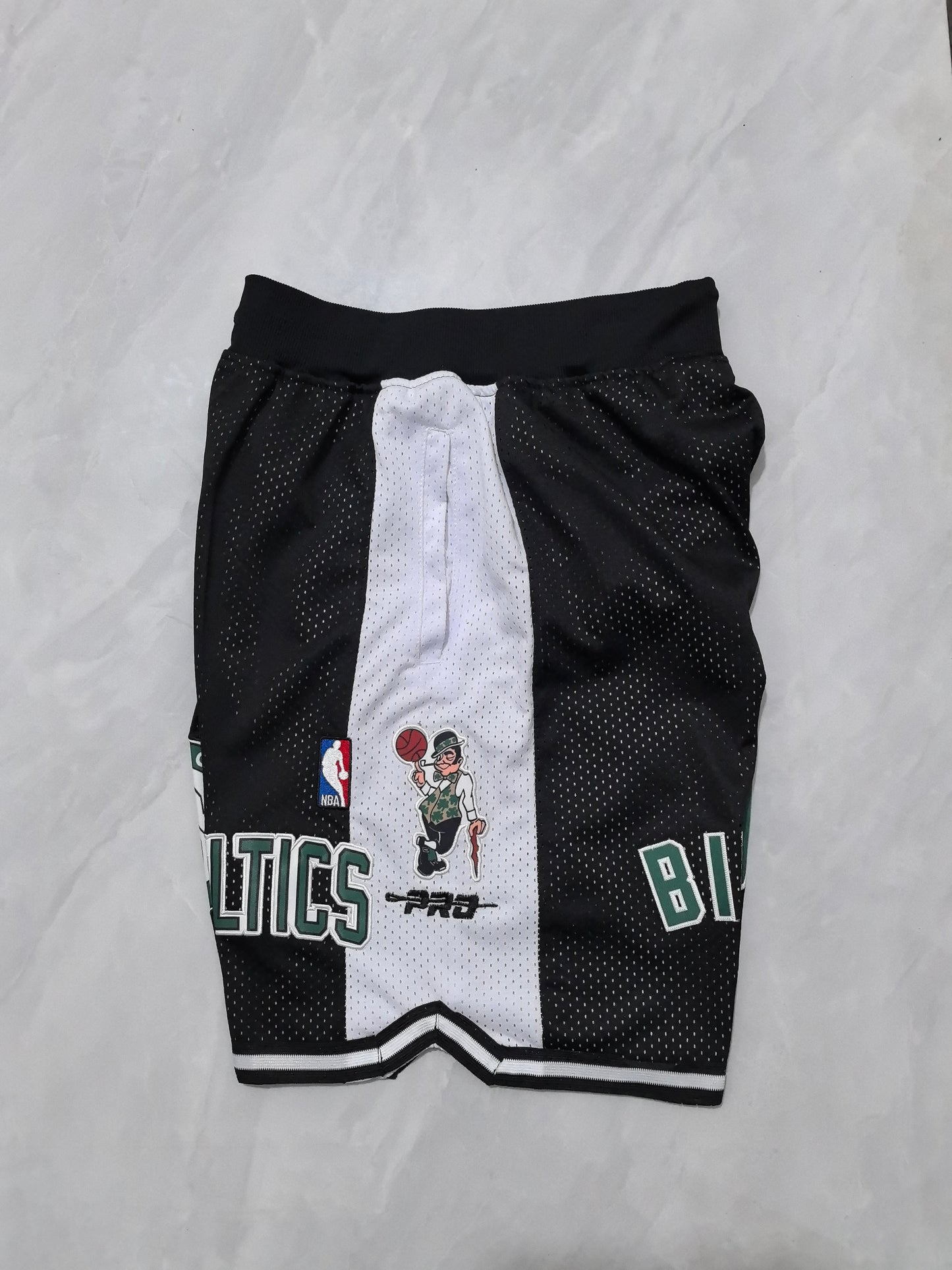 Boston Celtics Black Pocket Shorts