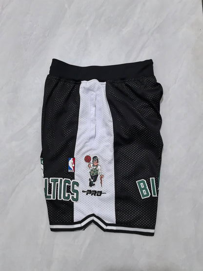 Boston Celtics Black Pocket Shorts