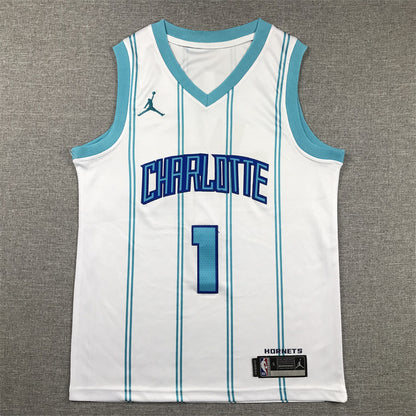 Youth LaMelo Ball Charlotte Hornets #1 Embroidered Jersey