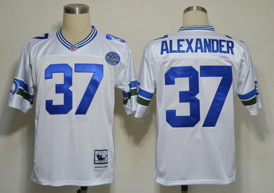 Seattle SEAHAWKS White #37 ALEXANDER